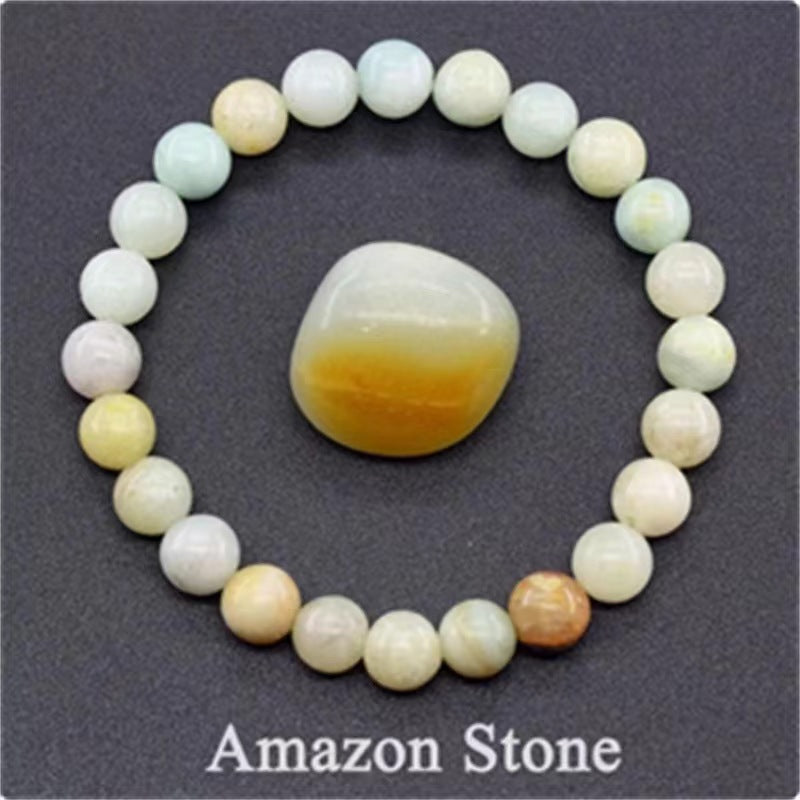 Wholesale 8mm rose natural stone tiger eye crystal elastic bead bracelet